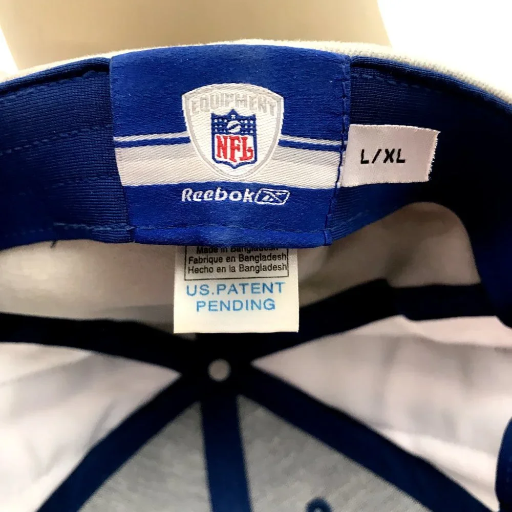 Indianapolis Colts Hat Cap Stretch‎ Fitted L/XL Mens NFL Reebok Blue Gray